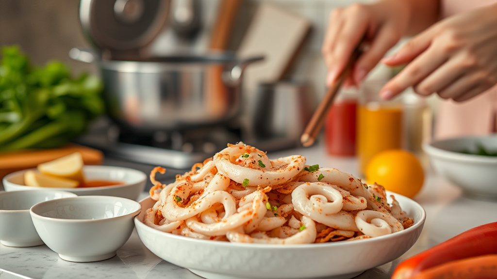Korean Spicy Stir-Fried Squid: Nakji Bokkeum