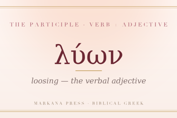 Greek present active participle luon